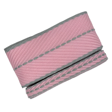 Kit fita sinimbu pespontada 10/38mm - rosa e cinza (2 tamanhos) - 2 mts de cada