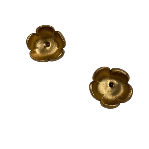 Aplique Natal Flor de porcelana fria - 1,5cm (5 unid.) - Dourada