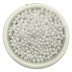 Pérolas 4mm abs coloridas (50 gramas) - Branco