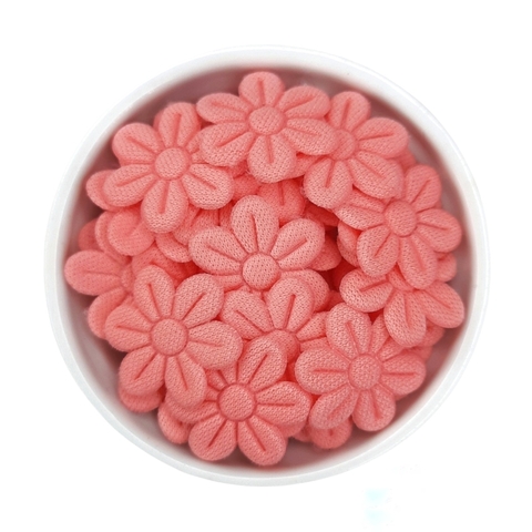 MINI FLORZINHA DE TECIDO - 2cm (pct com 20 unidades) - PÊSSEGO
