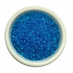 Miçangão translúcido 3mm (50 gr.) - Azul