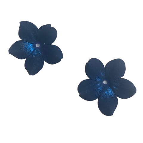 Aplique Flor de porcelana fria 5 pétalas - 2,5cm (4 unid.) - Marinho