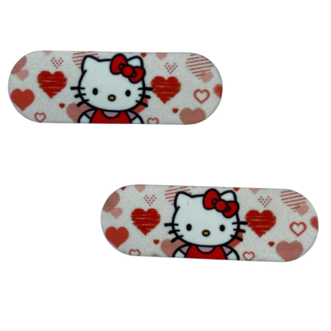 Aplique Hello Kitty Acrílico Hair Clip Vermelho - 2 unidades