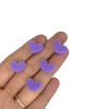 Aplique mini coração Lilás (10 unid.) Acrílico