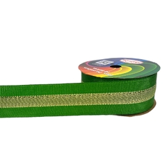 Fita Sinimbu Natal - Verde com Dourada (rolo 10 mts) na internet