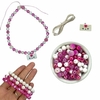 Kit colar e pulseiras - Cartinha