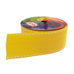 Fita jeans sinimbu - amarelo escolar (rolo 10 mts) - Mania de Fitas