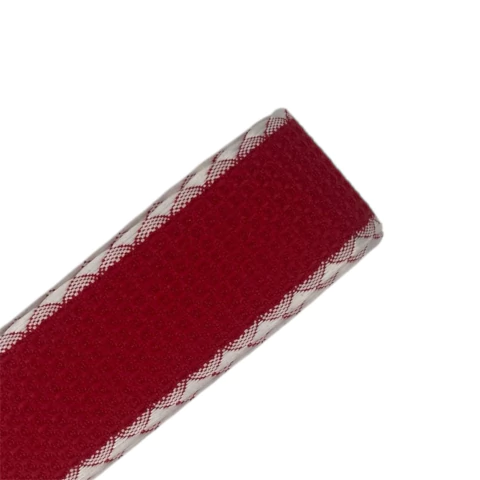 Fita quadriculada Sanding borda trabalhada 25mm - vermelha (metro)