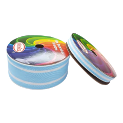 Fita jeans listrada sinimbu - azul claro (rolo 10 mts)