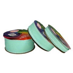 Fita jeans sinimbu - verde candy pesp. branco (rolo 10 mts)