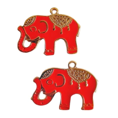 PINGENTE ELEFANTE DA SORTE - METAL DOURADO (2 unidades) - Mania de Fitas