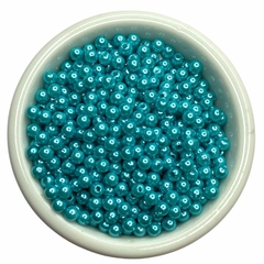 PÉROLAS 4MM ABS COLORIDAS (50 GRAMAS) - AZUL CELESTE
