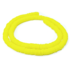MIÇANGA - DISQUINHO DE FIMO 8MM (FIO 40 CM) - AMARELO SOL