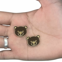 Aplique ursinho espelhado - dourado (3 unid.) acrílico - comprar online