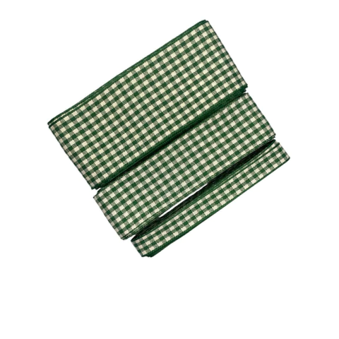 Kit Fita Melaço tecido xadrez 10/25/38mm (6 mts) - Verde