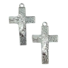 PINGENTE CRUCIFIXO RELEVO FACE - METAL PRATA (unidade)