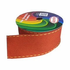 Fita jeans sinimbu - laranja (rolo 10 mts) - Mania de Fitas