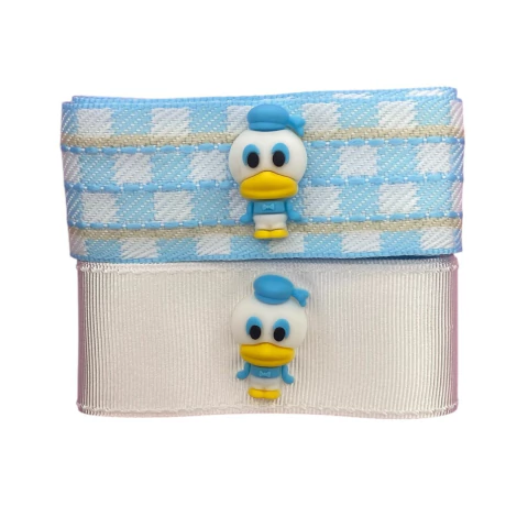 Kit 2 mts de fita + 2 apliques Pato Donald Baby