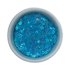 APLIQUE MICRO CONFETES (7 gr) - Estrelinha vazada azul turquesa