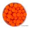 Mini pompom (10mm) - aprox 100 unidades - LARANJA NEON