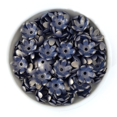 FLOR COM FURINHO 6 PÉTALAS P (15 gramas) - BRONZE COM ROXO