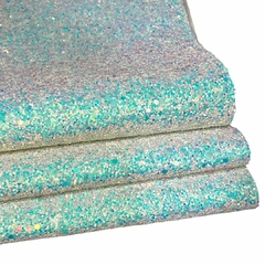 Lonita glitter flocado - branco (24X39cm)
