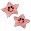 APLIQUE ESTRELINHA ROSA - CROCHÊ (2 unidades)