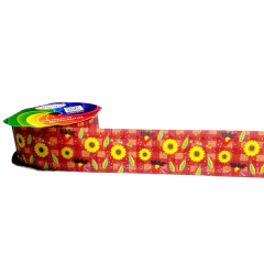 Fita cetim junina sinimbu 38mm - girassol (rolo 10 mts)