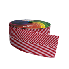 FITA CHEVRON SINIMBU - VERMELHA (rolo de 10 mts) - Mania de Fitas