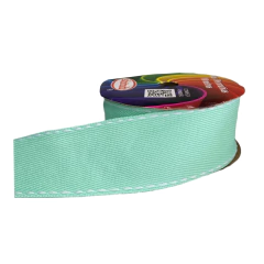 Fita jeans sinimbu - verde candy pesp. branco (rolo 10 mts) - Mania de Fitas