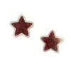 APLIQUE ESTRELINHA COM GLITTER VERMELHA - ACRÍLICO (unidade)