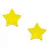 APLIQUE ESTRELA PLANA RESINA P (4 unidades) - Amarelo