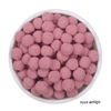 Mini pompom (10mm) - aprox 100 unidades - ROSA ANTIGO