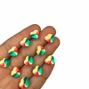 Miçanga (fimo) - Corações multicoloridos 10mm (30 unidades)