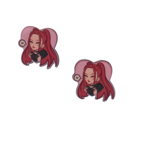 Aplique K-pop Mira coração Acrílico (Huntrix) - 2 unidades