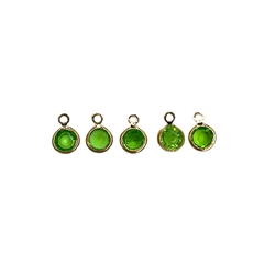 PINGENTE PONTO DE LUZ - 1CM (20 unidades) - ESMERALD