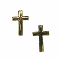 PINGENTE CRUCIFIXO (LISO) - METAL DOURADO (unidade)
