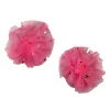 APLIQUE DE TULE COM ESTRELINHAS - 2 UNIDADES - ROSA CHICLETE