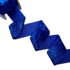 FITA VELUDO COM GLITTER LUREX 38MM (metro) - Azul royal