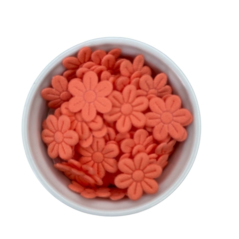 MINI FLORZINHA DE TECIDO - 2cm (pct com 20 unidades) - SALMÃO