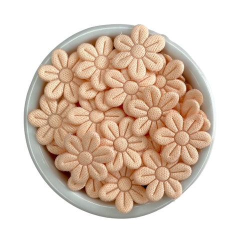 MINI FLORZINHA DE TECIDO - 2cm (pct com 20 unidades) - SALMAO CANDY