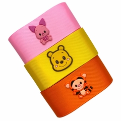 Kit 3 mts de fita + 3 apliques Ursinho Pooh