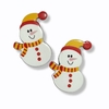 APLIQUE BONECO DE NEVE (MODELO 2) PLANO - RESINA (3 unidades)