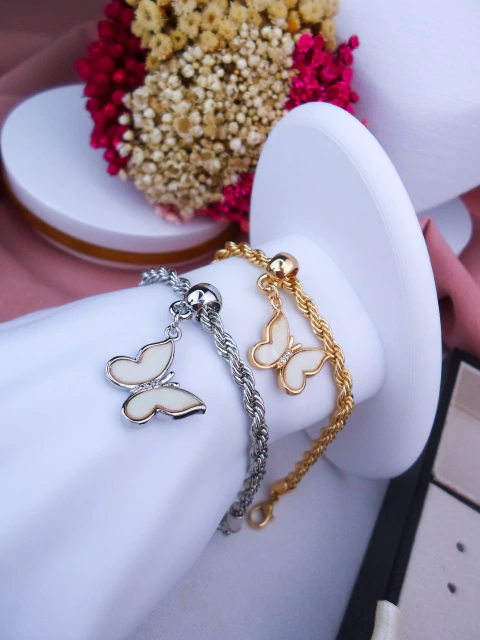 Pulseira Bijuteria Borboleta (CADA – SELECIONE A COR DESEJADA) #PB0302405 - comprar online