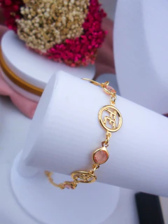 Pulseira Folheada Dourada Espírito Santo Fé Coral #PF0401881 - comprar online