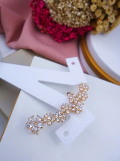 Brinco Bijuteria Dourado Ear Cuff (1 UNIDADE - NÃO ACOMPANHA O PAR - LADO ESQUERDO) #B0105466