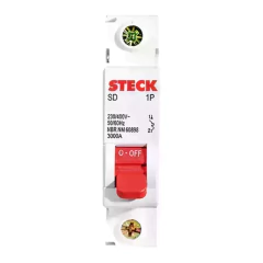Disjuntor Unipolar Curva "C" 3ka 25A Steck SDD61C25