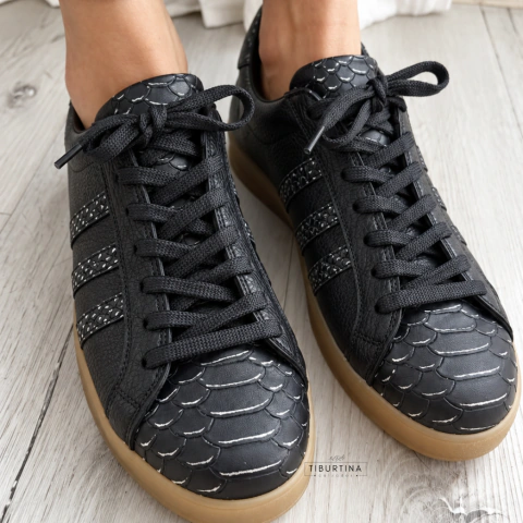 Zapatillas Aura de Cuero Vacuno color Negro