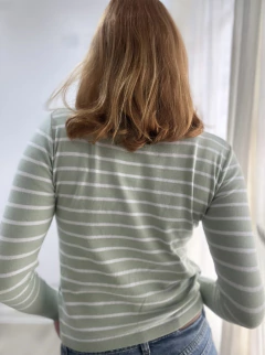 SWEATER EVA VERDE ESTAMPADO - tienda online