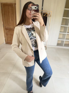 Blazer mora de lino - Amanza Shoes
